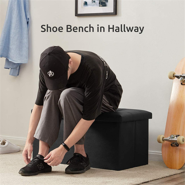 Folding Leather Storage Ottoman Wholesale