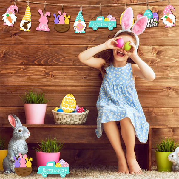 Happy Easter Wooden Decorations Supplier (2)