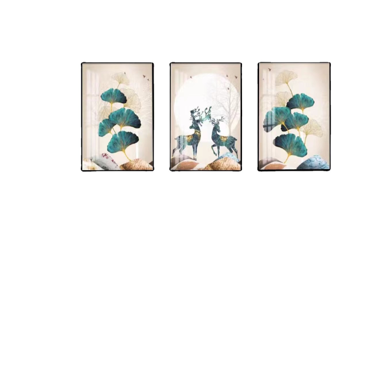Porcelain and Cyrstal 3pcs Wall Painting Company