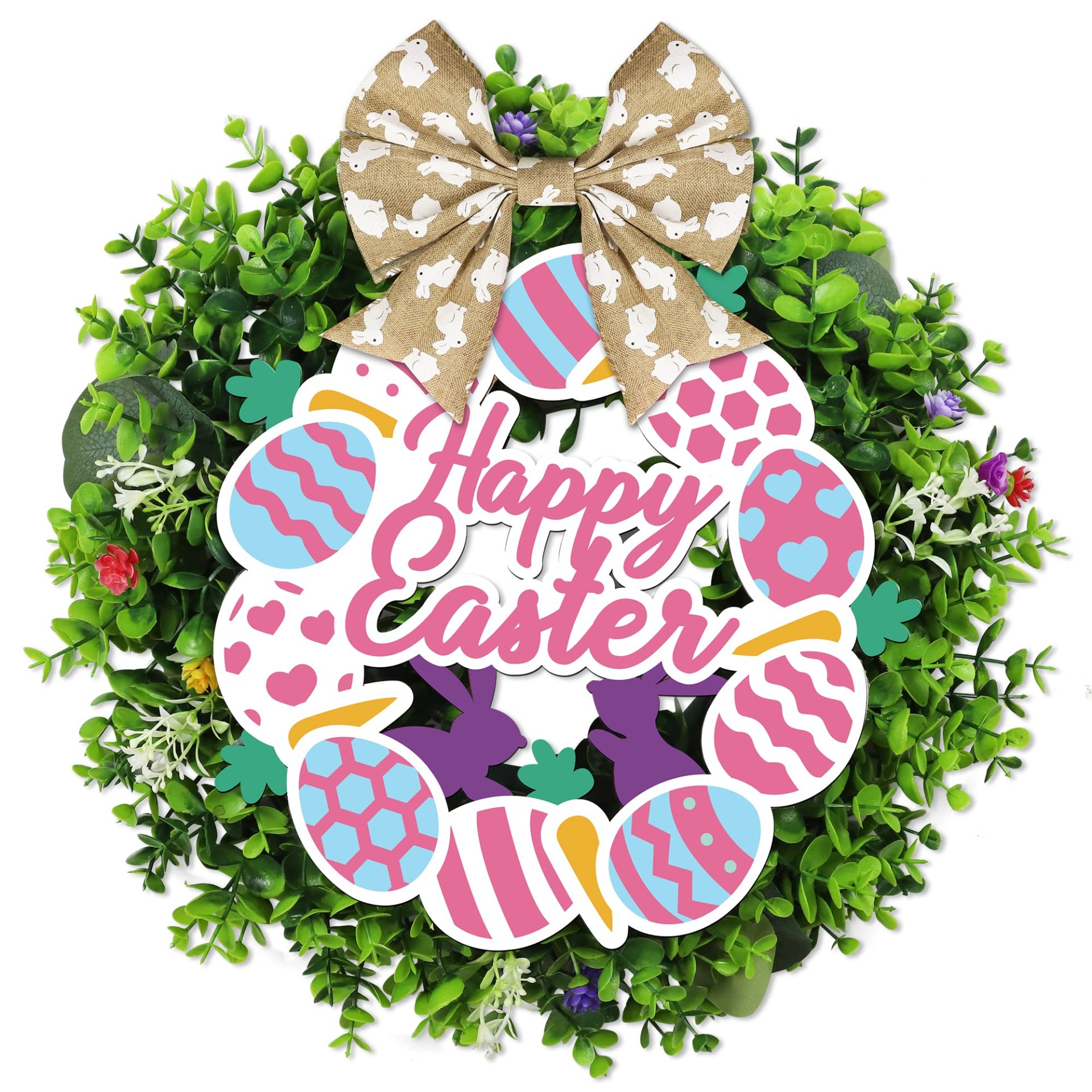 Green Leaves Easter Wreath Decoration