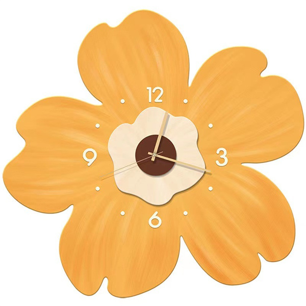 Simple Flower Wall Clock Wholesale (6)