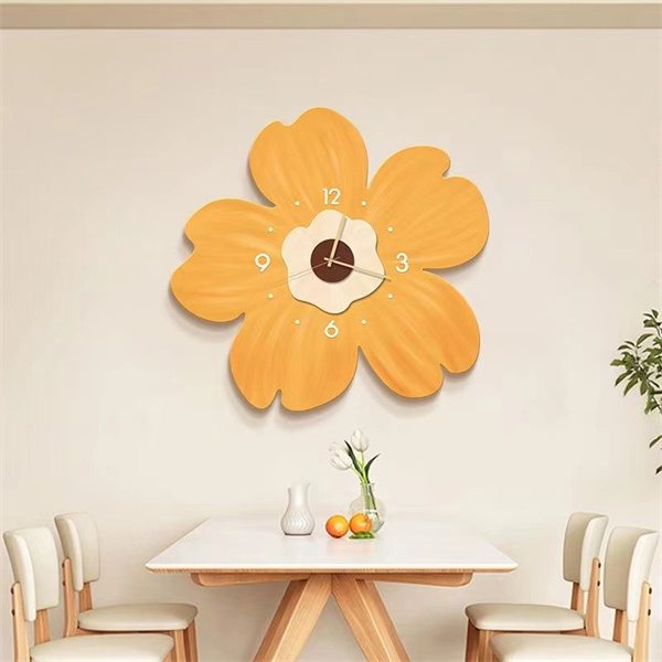 Simple Flower Wall Clock Wholesale (8)