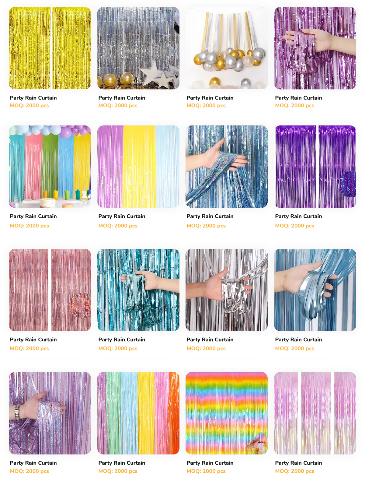 10. Party Rain Curtain