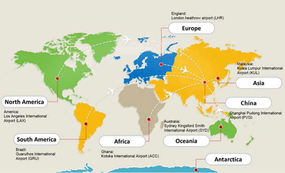 airports of various countries