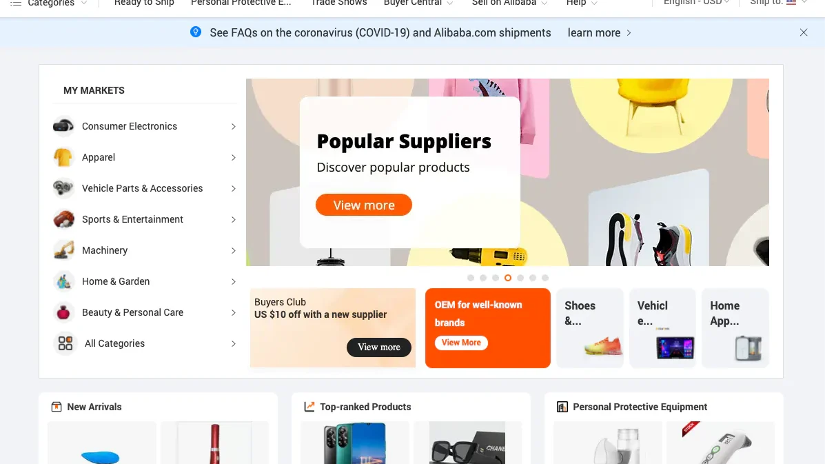 sourcing from alibaba