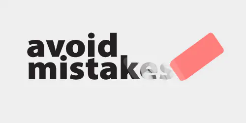 8. avoid mistakes