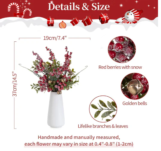 Christmas Artificial Flower 3 2025123007450829