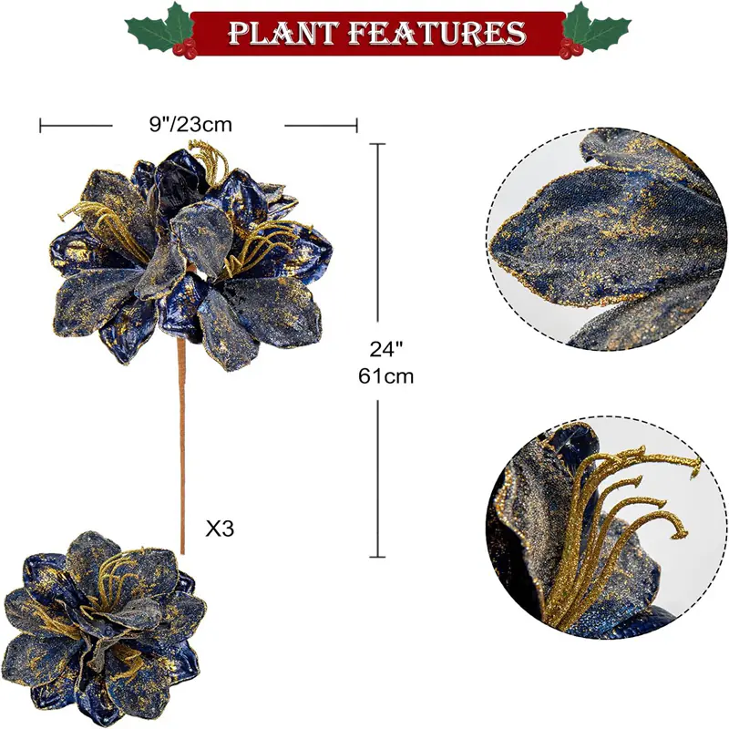 Christmas Artificial Amaryllis Pick