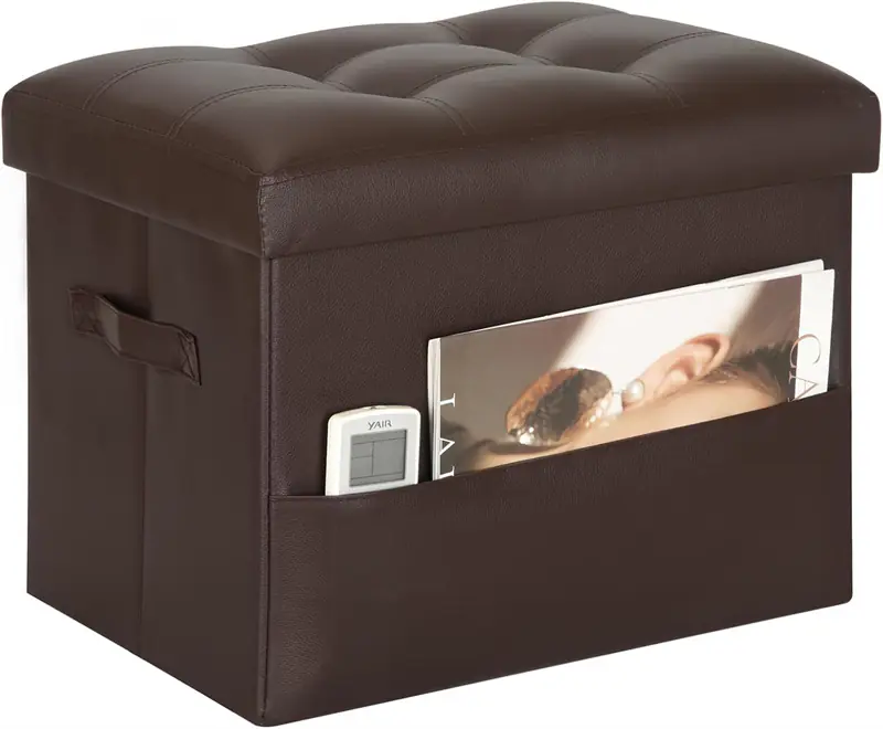 Foldable Leather Storage Ottoman Foot Rest Stool 01 2025123103345551