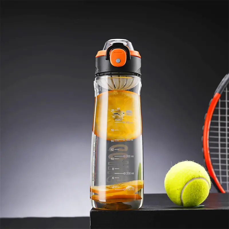 27oz Reusable Clear Plastic Water Bottle with Measurements 1 2026010409411326