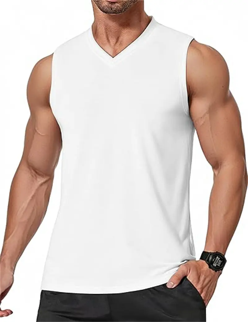 Men's Workout Tank Tops V Neck Sleeveless Shirts 1 2026010510141669