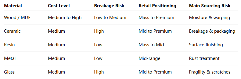 Material Comparison Overview