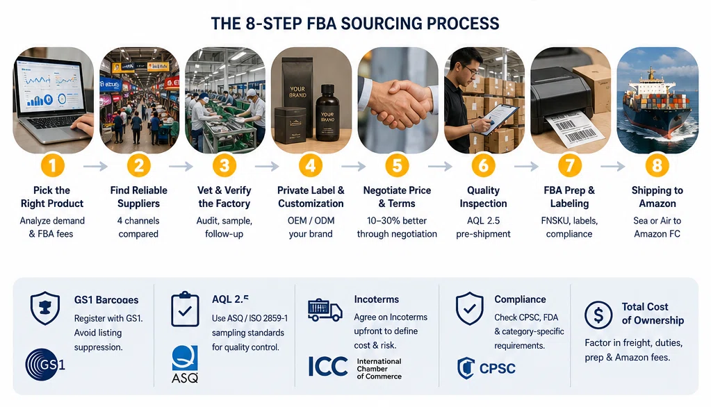 THE 8 STEP FBA SOURCING PROCESS