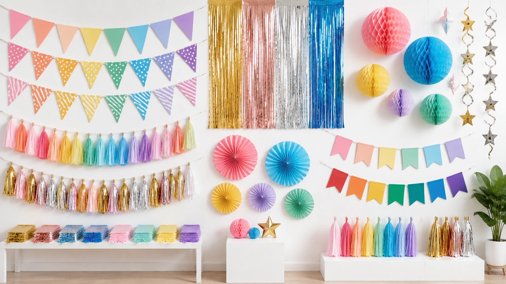 banners and hanging decorations
