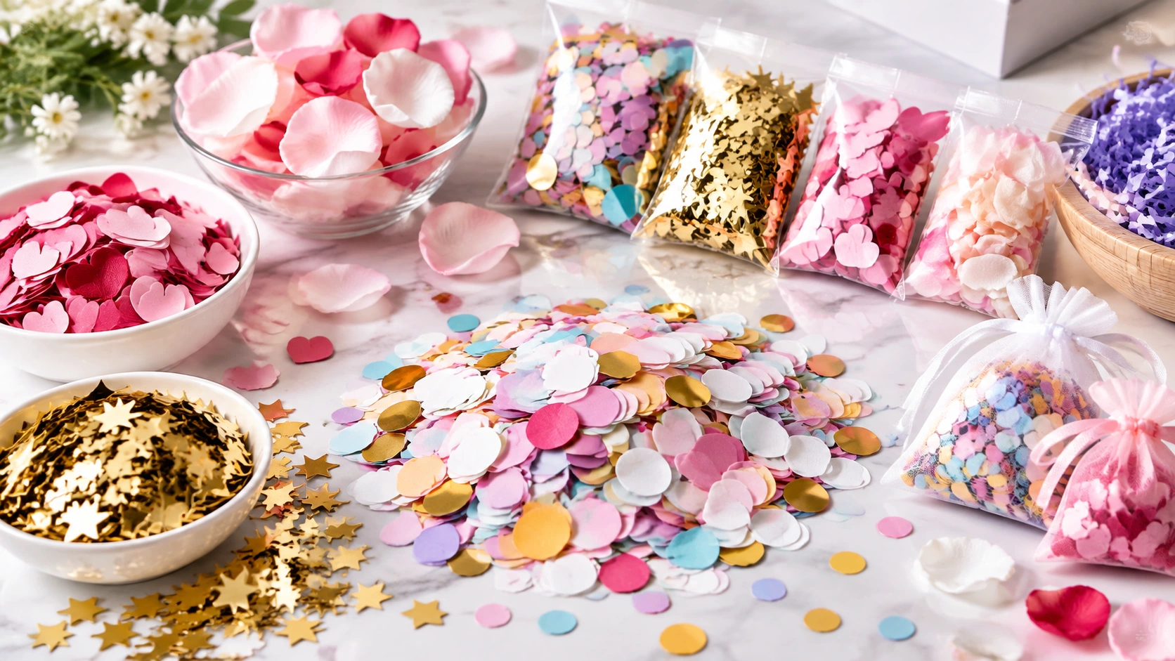 confetti table scatter and decorative fillers