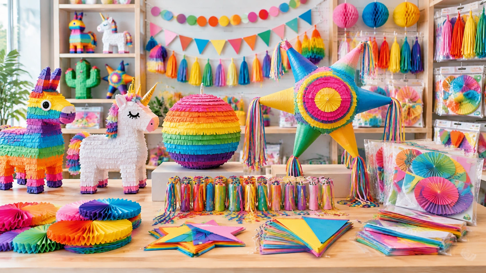 pinatas pull strings and celebration props